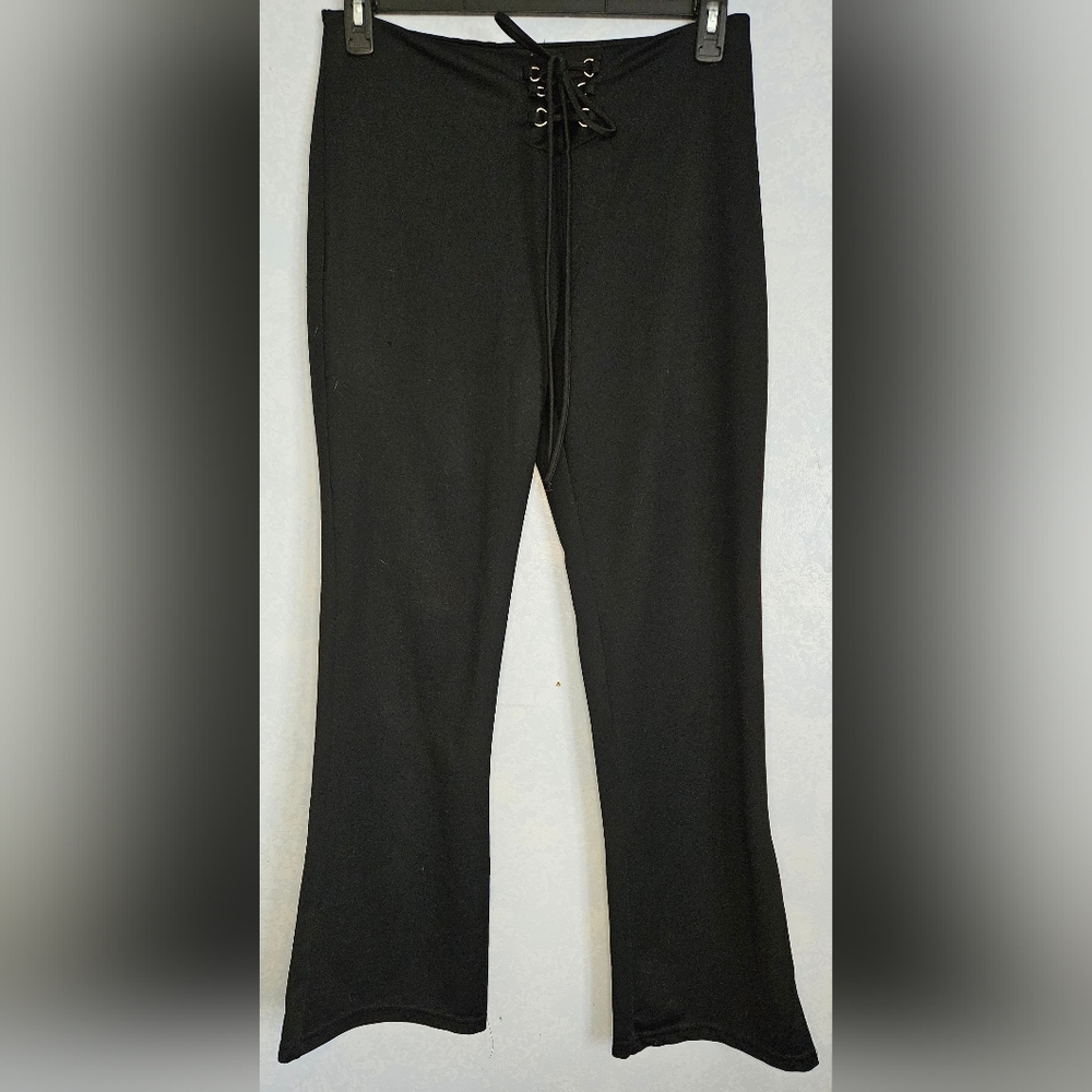 ENT ENTRANCY Womens Lace-Up Flare Pants M